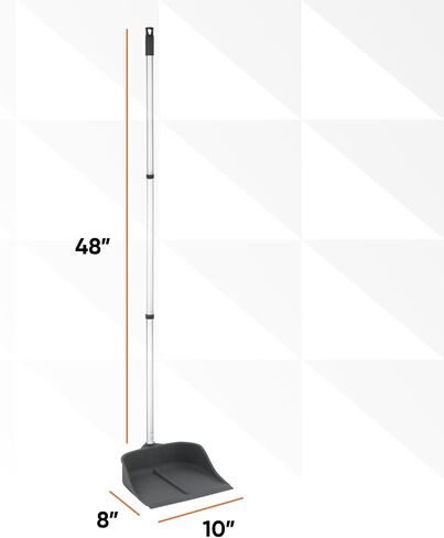 Silicone Dust Pan with Handle Commercial Lobby Dustpan with Long Handle Stand Up Dustpan, 35" Aluminum Long Handle, by Superio in Saudi Arabia