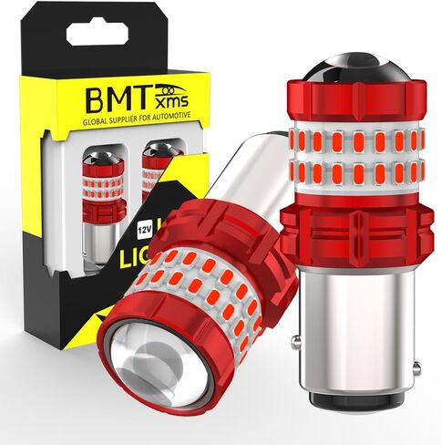 BMT xms 1157 LED Strobe Brake Lights Bulbs, 2057 2357 7528 BAY15D Brilliant Red LED Stop Tail Lights, Pack of 2 in Saudi Arabia