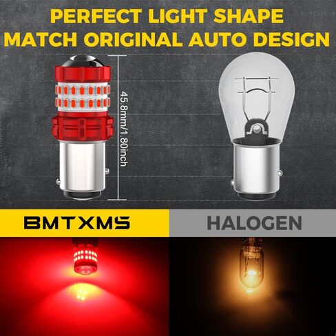 BMT xms 1157 LED Strobe Brake Lights Bulbs, 2057 2357 7528 BAY15D Brilliant Red LED Stop Tail Lights, Pack of 2 in Saudi Arabia