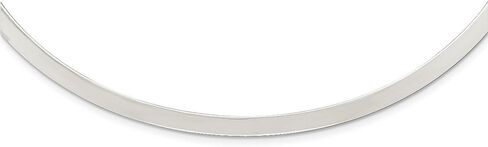 Solid 925 Sterling Silver Polished 4mm Neck Collar in Saudi Arabia