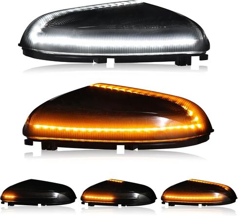 LED Side Mirror Turn Light Light Replacement for RAM 1500 2009-2018 / RAM 2500 3500 2010-2018 ، Sequential Dynamic Amber Turn Signal Light & White Puddle Light in Saudi Arabia