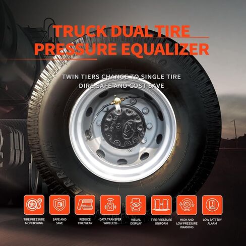 Truck Dual Tire Pressure Equalizer, Real-Time Pressure Monitor, Digital Display, Temperature Monitoring System in Saudi Arabia