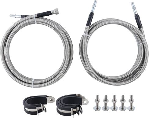 MUCO Stainless Fuel Lline kit 819-846 Flexible Braided Lines Stainless Steel for Silverado 1500 Classic 2500 HD 3500 GMC Sierra 1500 2500 HD 3500 2004 2005 2006 2007 2008 2009 2010 in Saudi Arabia