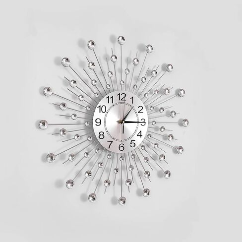 Large Wall Clock Decorative Wall Clocks 3D Non-Ticking Silent Quartz Clocks with Arabic Numerals for Living Room Home Kitchen Decor in Saudi Arabia