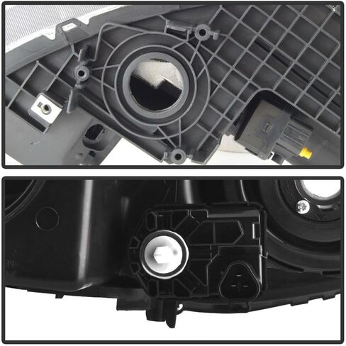 for Acura for MDX Base 07-09 w/o Headlight Headlamp Replacement Left Driver Side Black-Housing Heavy Duty Polycarbonate-Lens 125-5143 in Saudi Arabia