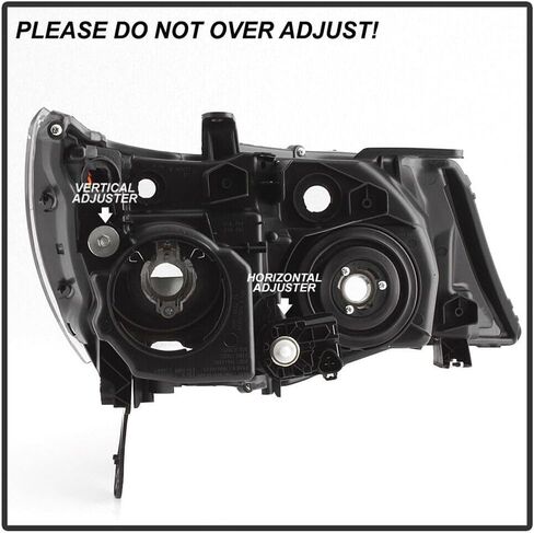 for Acura for MDX Base 07-09 w/o Headlight Headlamp Replacement Left Driver Side Black-Housing Heavy Duty Polycarbonate-Lens 125-5143 in Saudi Arabia