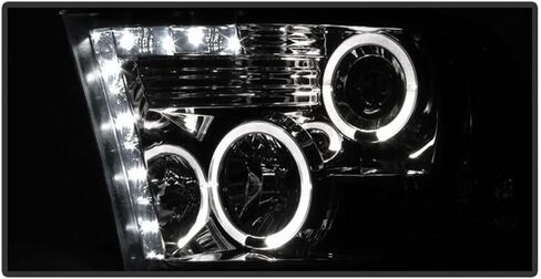 Smoked for Dodge for Ram 1500/2500/3500 09-10,for Ram 1500/2500/3500 11-18 Halo Projector Headlights Headlamp Driver Side&Passenger Side Chrome-Housing Heavy Duty Polycarbonate-Lens in Saudi Arabia
