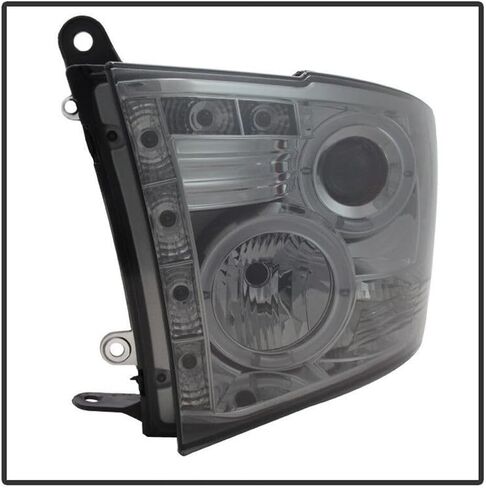 Smoked for Dodge for Ram 1500/2500/3500 09-10,for Ram 1500/2500/3500 11-18 Halo Projector Headlights Headlamp Driver Side&Passenger Side Chrome-Housing Heavy Duty Polycarbonate-Lens in Saudi Arabia