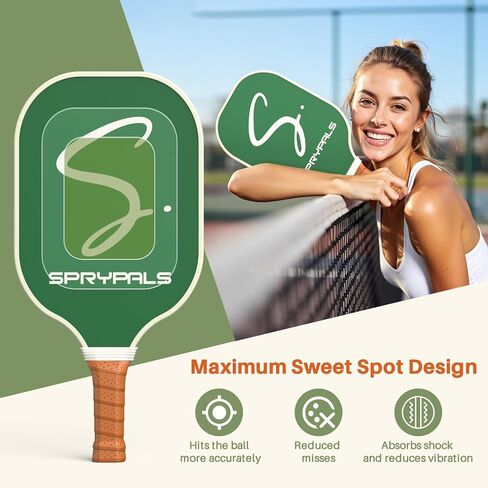 مجموعة مجاديف Pickleball من 4، مجموعة مخللات Pickleball اللطيفة المعتمدة من الولايات المتحدة الأمريكية مع 4 مجاديف Pickleball، 4 كرات داخلية وخارجية وحقيبة حمل واحدة، مجموعة كرات مخلل للرجال والنساء المبتدئين in Kuwait