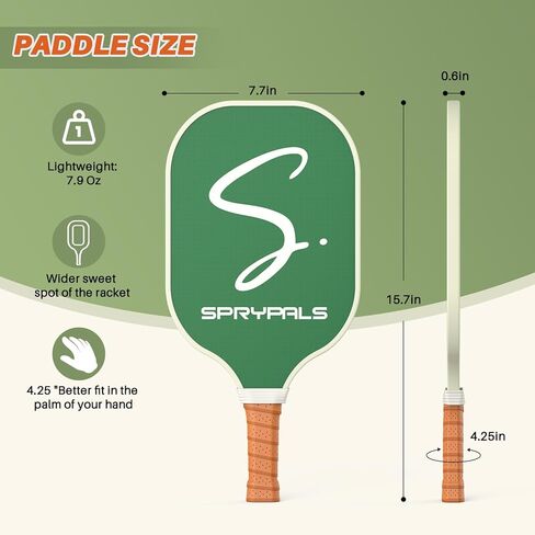 مجموعة مجاديف Pickleball من 4، مجموعة مخللات Pickleball اللطيفة المعتمدة من الولايات المتحدة الأمريكية مع 4 مجاديف Pickleball، 4 كرات داخلية وخارجية وحقيبة حمل واحدة، مجموعة كرات مخلل للرجال والنساء المبتدئين in Kuwait