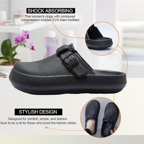 Slip-on Nurse Shoes, Women's Clogs, Mules for Womens, Lightweight Garden Work Shoes, Comfortable Slides Sandals, White in Saudi Arabia