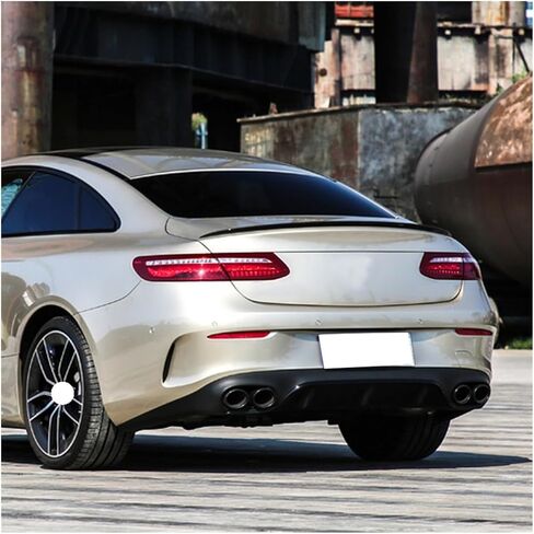 متوافق مع Benz e Class Coupe C238 W238 Boot Boot Trunk Spoiler Wing Splitter E200 E220 E300 E350 E400 AMG 2016-2023 (مظهر الكربون) in Saudi Arabia