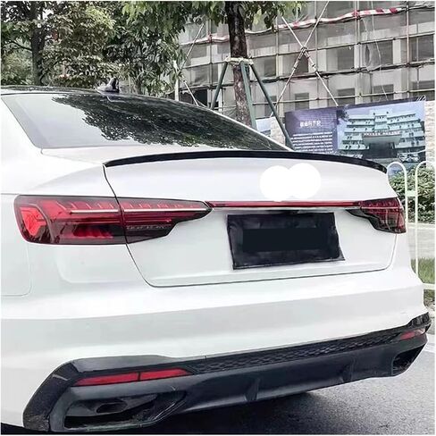 Compatible For Audi A4 S4 B9 B9.5 Sedan 2017-2024 Rear Trunk Spoiler Wing Glossy Black S Style Car Rear Boot Lip Cap Spoiler Wing Bodykit in Saudi Arabia