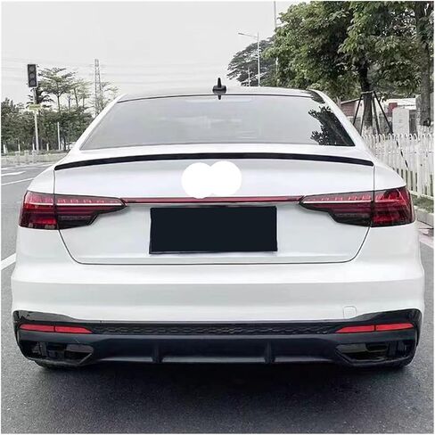 Compatible For Audi A4 S4 B9 B9.5 Sedan 2017-2024 Rear Trunk Spoiler Wing Glossy Black S Style Car Rear Boot Lip Cap Spoiler Wing Bodykit in Saudi Arabia