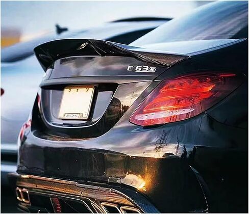 الكربون أشرطة الكربون الخلفية غطاء الجذع أجنحة الشفاه الشفاه متوافقة مع بنز C-Class W205 180 200 250 300 450 C43/63 2014-2019 توليف (2 باب كربون) in Kuwait