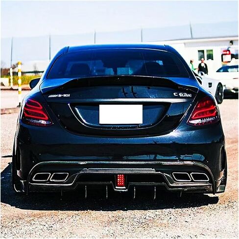 الكربون أشرطة الكربون الخلفية غطاء الجذع أجنحة الشفاه الشفاه متوافقة مع بنز C-Class W205 180 200 250 300 450 C43/63 2014-2019 توليف (2 باب كربون) in Kuwait