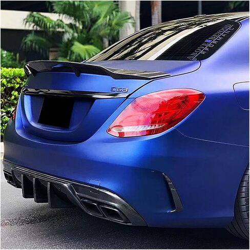 الكربون أشرطة الكربون الخلفية غطاء الجذع أجنحة الشفاه الشفاه متوافقة مع بنز C-Class W205 180 200 250 300 450 C43/63 2014-2019 توليف (2 باب كربون) in Kuwait