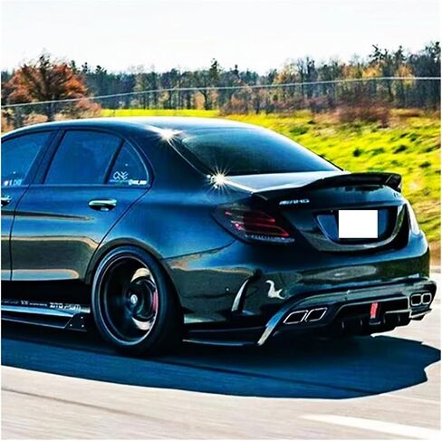 الكربون أشرطة الكربون الخلفية غطاء الجذع أجنحة الشفاه الشفاه متوافقة مع بنز C-Class W205 180 200 250 300 450 C43/63 2014-2019 توليف (2 باب كربون) in Kuwait