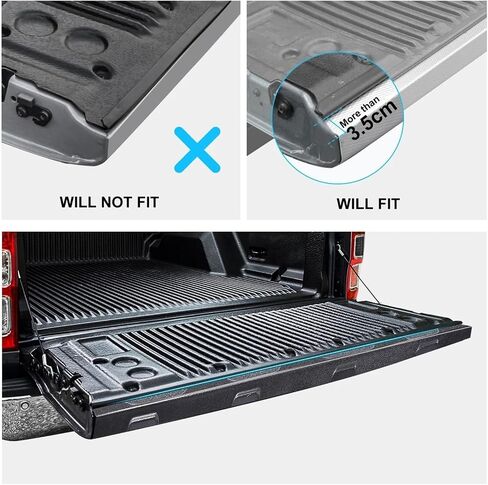غطاء غطاء الباب الخلفي تقليم واقي خلفي متوافق مع Ford Ranger 2012-2022 T6 T7 T8 Wildtrak Limited XL XLT Car Accessories in Kuwait