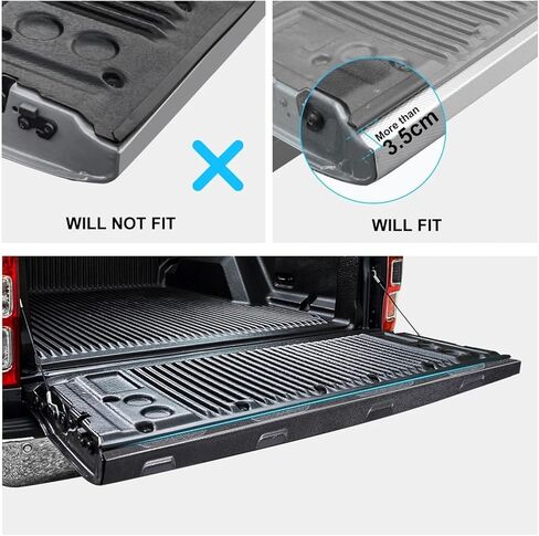 غطاء غطاء الباب الخلفي تقليم واقي خلفي متوافق مع Ford Ranger 2012-2022 T6 T7 T8 Wildtrak Limited XL XLT Car Accessories in Kuwait
