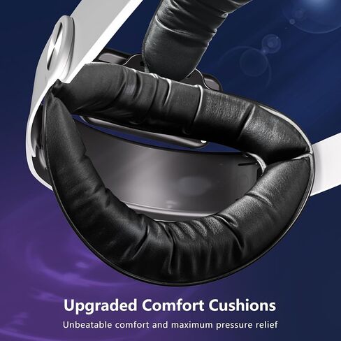 10000mAh Battery Head Strap For Meta Quest 3s/3 With Cool RGB and Magnetic Battery Design,Oculus Quest 3/3s accessories Extra VR Playtime with Premium Comfort & Adjustable, Reduce Facial Stress in Saudi Arabia