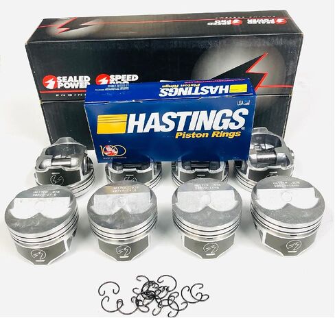 .275" Dome coated Pistons Set of (8) and Matching moly rings compatible with 350 Chevy 11.9:1. Click size needed before adding to Cart! (+.030 4.030" Bore diameter) in Saudi Arabia
