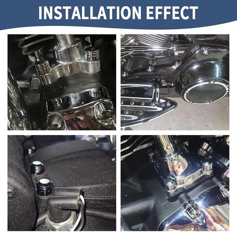 10 PCS دراجة نارية الترباس يغطي Chrome Bolt Head Caps طقم من أجل Harley Touring Road King Street Glide Road Glide Sportster 883 Dyna Fat Bob Softail Fat Biar (9mm-12mm) in Kuwait
