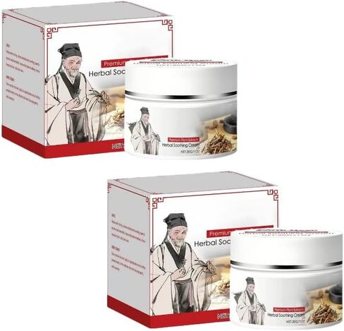 كريم العناية بالأعشاب - يخفف البشرة الجافة والضيقة ، والجلد المريح | يخفف الحكة ، غنية في المنثول ، التقويم والتخزين | 1 fl oz (1pcs) in Kuwait