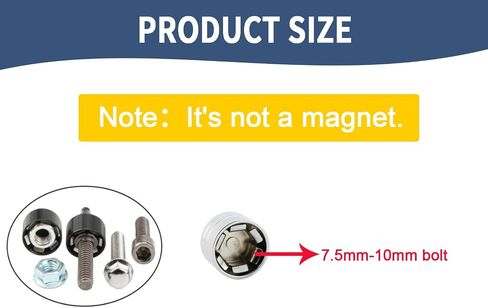 10 PCS دراجة نارية الترباس يغطي Chrome Bolt Head Caps طقم من أجل Harley Touring Road King Street Glide Road Glide Sportster 883 Dyna Fat Bob Softail Fat Biar (9mm-12mm) in Kuwait