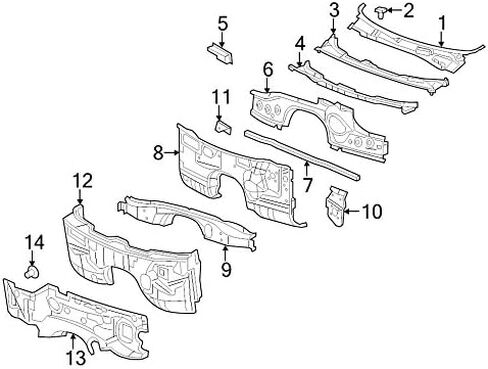 Mopar 57010314AH SCREEN COWL TOP in Saudi Arabia
