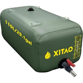 حاوية تخزين المياه XITAO سعة 87 جالون/330 لتر مع مؤشر لمستوى المياه، حاويات تخزين مياه قابلة للطي ذات سعة كبيرة، حقيبة مياه محمولة لخزان المياه في حالات الطوارئ للمركبات الترفيهية، والوقاية من الحرائق، والري in Kuwait