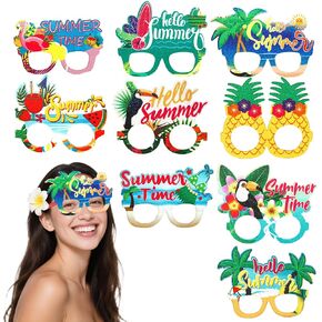WeCoe 9pcs Hawaiian Party Glasses Party Party Eyewear in Kuwait
