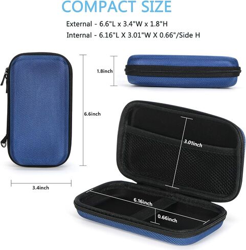 Hard EVA Protective Case, Portable Carrying Bag with Mesh Pocket,Black in Saudi Arabia
