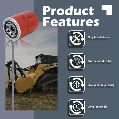 BT839 Heavy Duty Hydraulic Filter Compatible with Bobcat Ford Toro Vermeer John Deere New Holland Replaces 1A9023 8057000 HF6057 6516722 107249 7700040 (1 PCS) in Kuwait