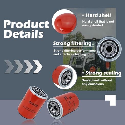 BT839 Heavy Duty Hydraulic Filter Compatible with Bobcat Ford Toro Vermeer John Deere New Holland Replaces 1A9023 8057000 HF6057 6516722 107249 7700040 (1 PCS) in Kuwait