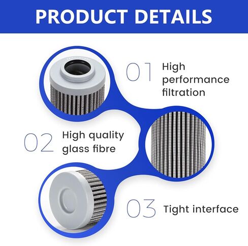 1551101001 Hydraulic Filter - Fit for Takeuchi TL10,TL10V2,TL12,TL120,TL126,TL12R2,TL12V2,TL130,TL140,TL150,TL220,TL230,TL240,TL250,TL26,TL6R,TL8,TL8R2 - Replace AT204010 SH63715 in Kuwait