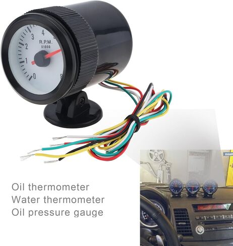 مقياس مقياس سرعة الدوران 8020BL ، 2 بوصة 52 ملم 12 فولت الأزرق LED 0-8000 دورة في الدقيقة مقياس القياس القياسي القياسي مع مستشعر للسيارة/القارب/الشاحنة/ATV in Kuwait