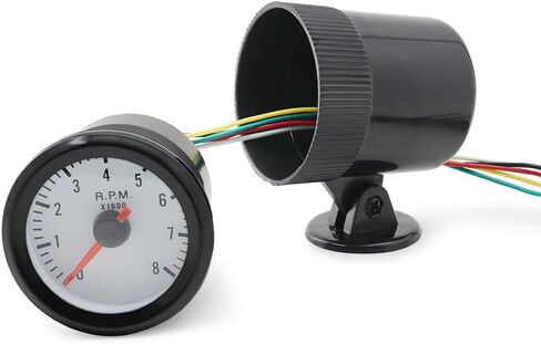 مقياس مقياس سرعة الدوران 8020BL ، 2 بوصة 52 ملم 12 فولت الأزرق LED 0-8000 دورة في الدقيقة مقياس القياس القياسي القياسي مع مستشعر للسيارة/القارب/الشاحنة/ATV in Kuwait