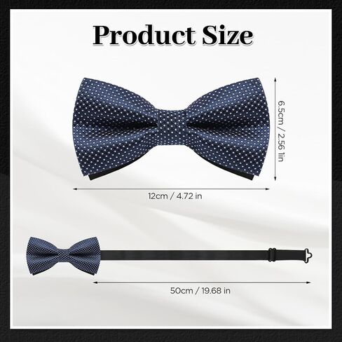 Men's Bow Tie, 8 Packs Pre-Tied Bow Tie, Adjustable Formal Tuxedo Bowtie Set for Men Wedding Gift in Kuwait