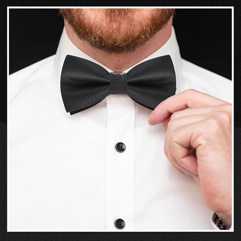 Men's Bow Tie, 8 Packs Pre-Tied Bow Tie, Adjustable Formal Tuxedo Bowtie Set for Men Wedding Gift in Kuwait