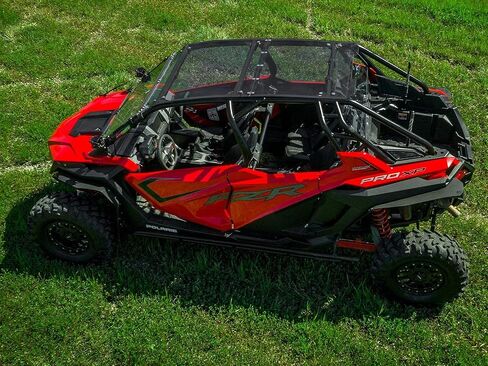 SuperATV Dark Tinted Polycarbonate Roof for 2020+ Polaris RZR PRO XP 4 / Turbo R 4 - 1/4" Polycarbonate | Rattle-Free Fit | Sealed Edges to Prevent Leaking | USA Made in Kuwait