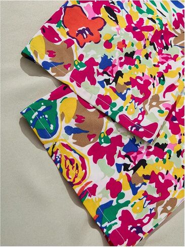 Floerns Girl's Floral Bow Backless Pant Rompers Ruffle Cap Sleeve Wide Leg Jumpsuit in Saudi Arabia