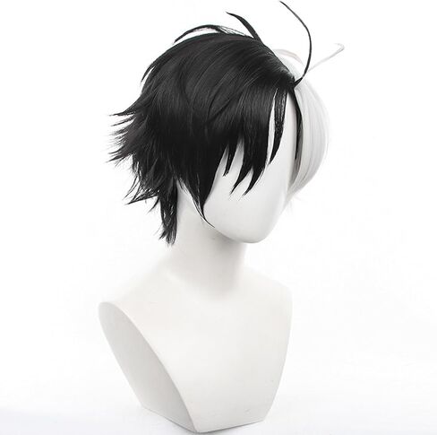 Yellow Wig for Kei Tsukishima Cosplay Wig Haikyuu Costume Men Short Anime Natural Soft Party Hair Wigs with Wig Cap in Kuwait