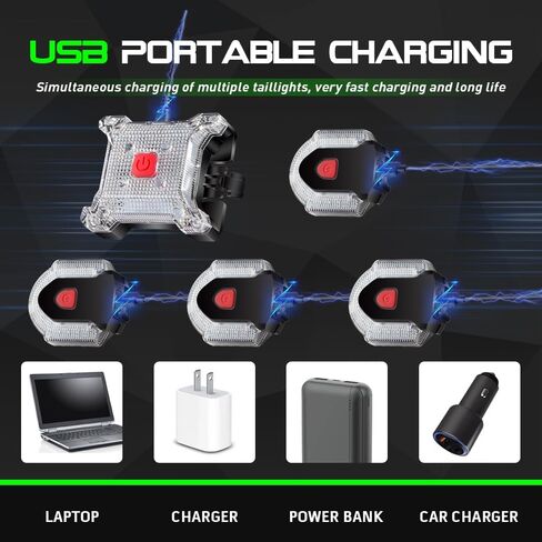 Bike Lights Set, 7 Modes Bicycle Turn Signal Tail Lights with Remote Control and 6 Modes 1000lm Bike Headlights USB Rechargeable Waterproof Suitable for Night Riding in Saudi Arabia