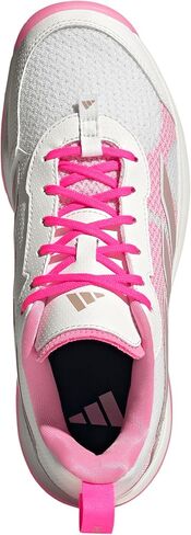 adidas Women's Avaflash Tennis Sneaker, White/Silver Metallic/Lucid Pink, 7.5 in Saudi Arabia