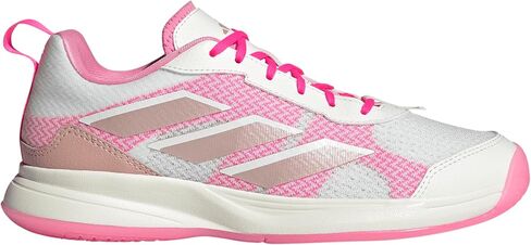 adidas Women's Avaflash Tennis Sneaker, White/Silver Metallic/Lucid Pink, 7.5 in Saudi Arabia