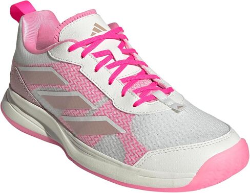 adidas Women's Avaflash Tennis Sneaker, White/Silver Metallic/Lucid Pink, 7.5 in Saudi Arabia