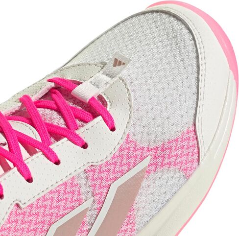 adidas Women's Avaflash Tennis Sneaker, White/Silver Metallic/Lucid Pink, 7.5 in Saudi Arabia