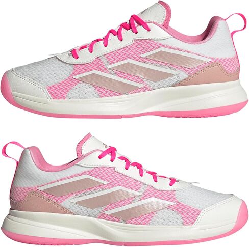 adidas Women's Avaflash Tennis Sneaker, White/Silver Metallic/Lucid Pink, 7.5 in Saudi Arabia