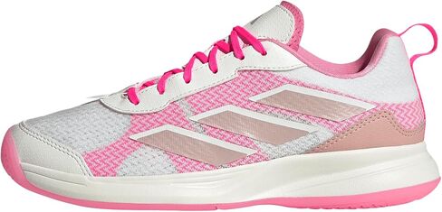 adidas Women's Avaflash Tennis Sneaker, White/Silver Metallic/Lucid Pink, 7.5 in Saudi Arabia